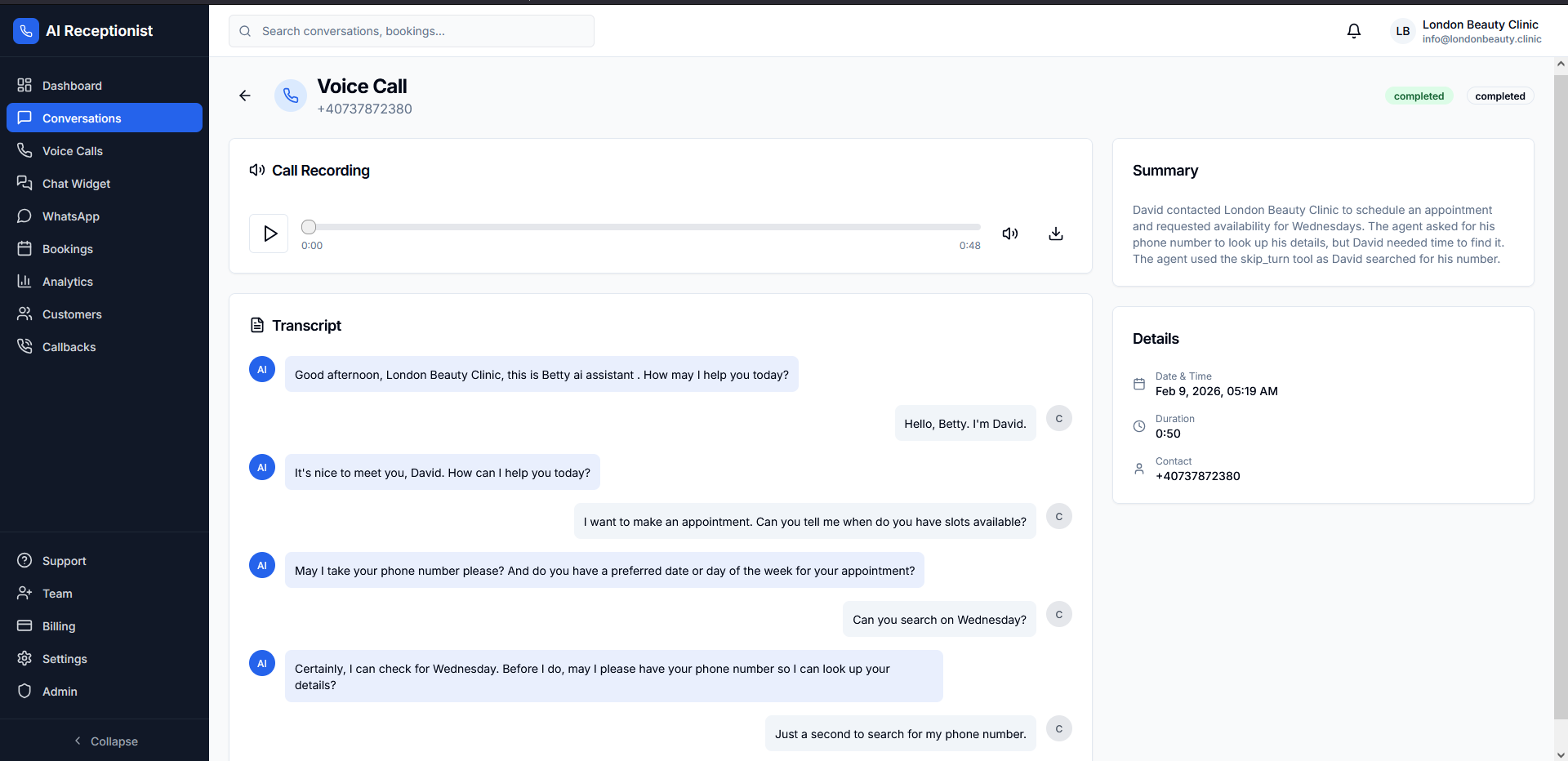 Transcription Appels Vocaux